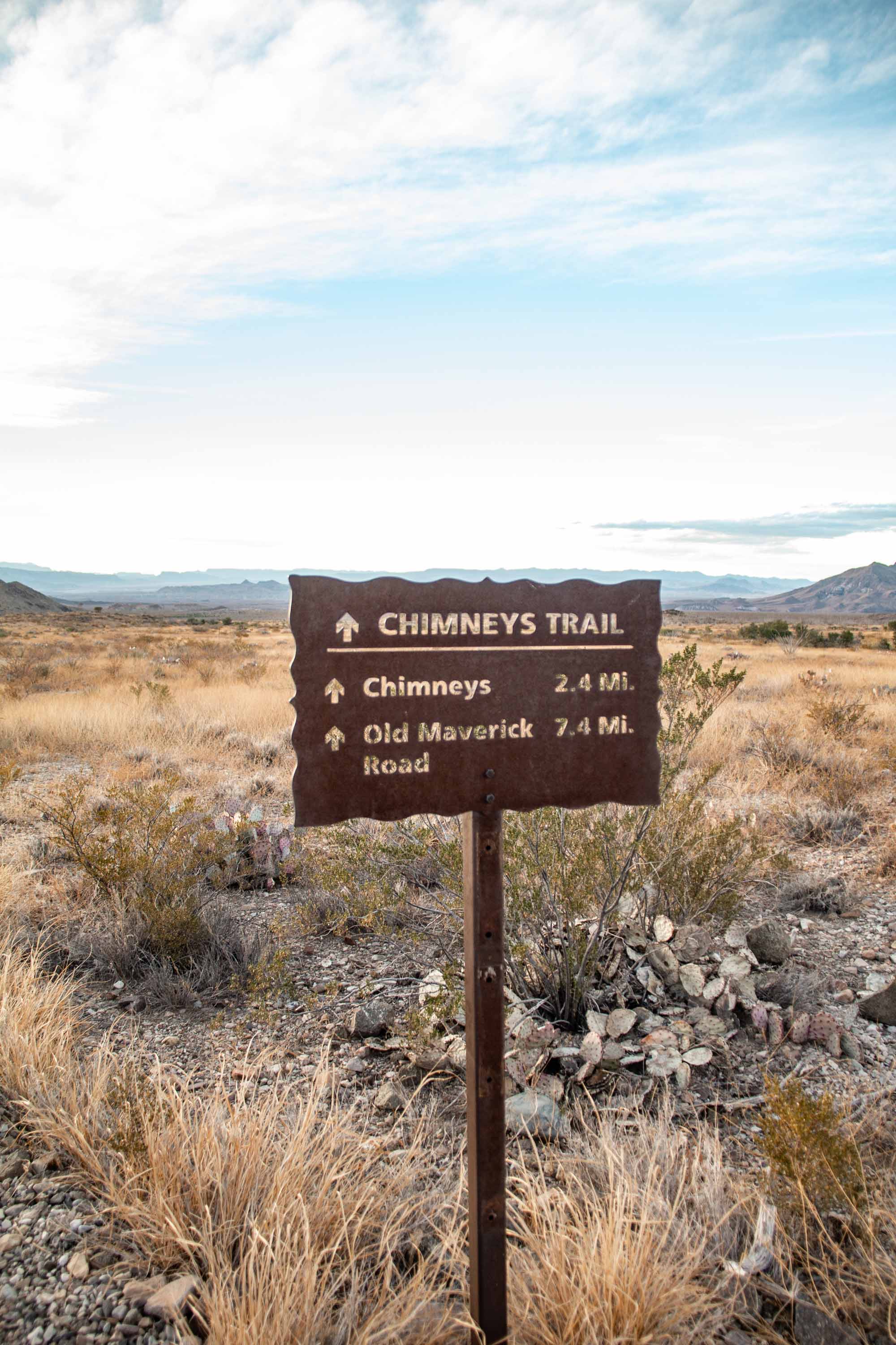 Chimneys Trail Sign —— 2025