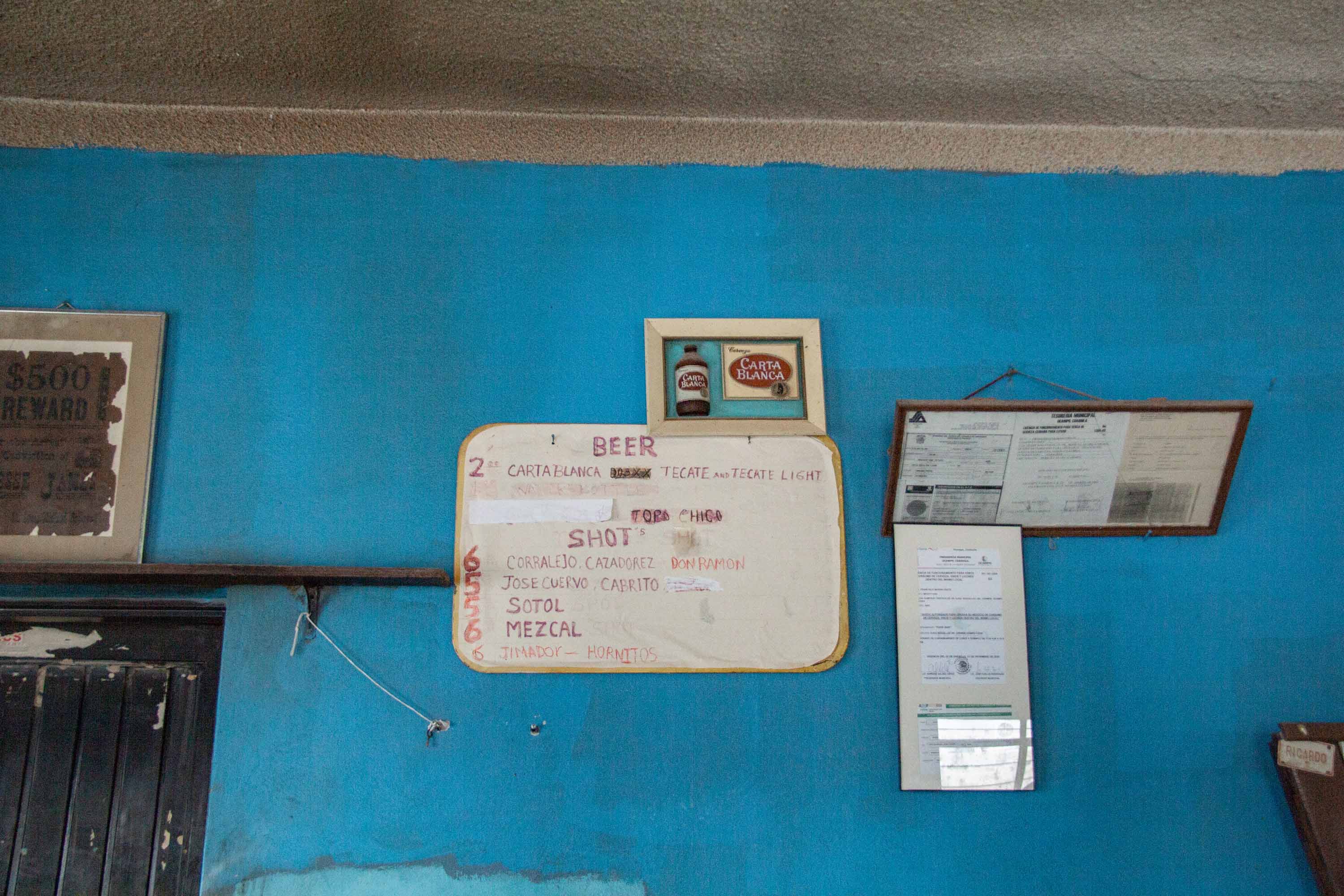 Bar Menu —— 2025